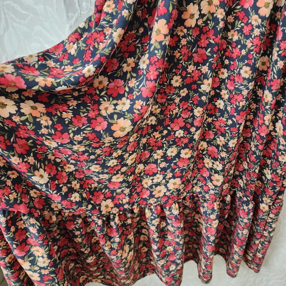 Harper Red & Beautiful Colors, Smocked Maxi Dress. - Picture 4 of 5